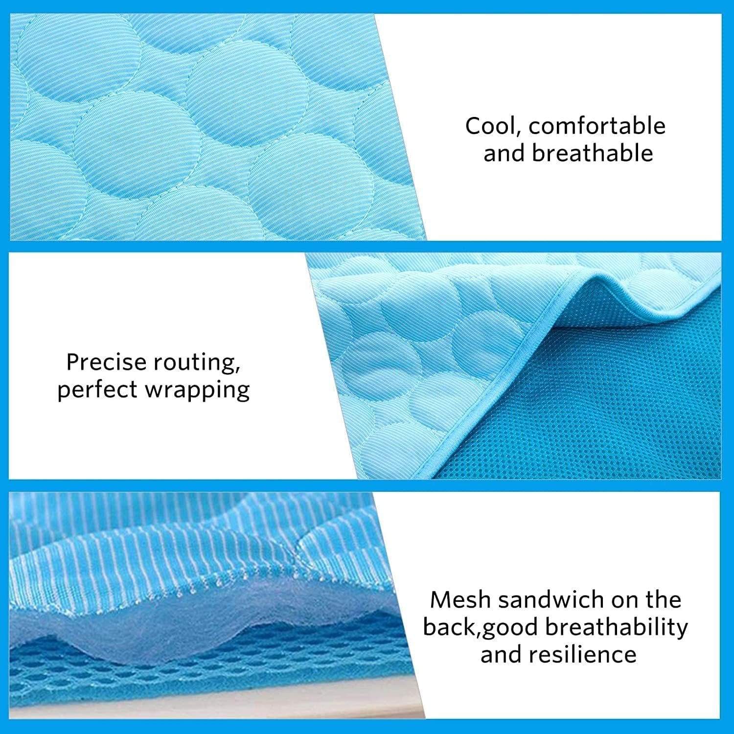 Dog Cooling Mat, Pet Cooling Mat for Dogs No Water or Electricity Needed Dog Cooling Pad for Kennels, Crates, Cars, Indoor & Outdoor Ice Silk Cooling Dog Mat for Extra Large Dogs Puppy Cats Animal