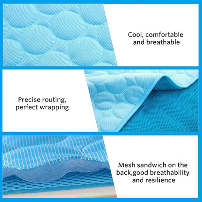 Dog Cooling Mat, Pet Cooling Mat for Dogs No Water or Electricity Needed Dog Cooling Pad for Kennels, Crates, Cars, Indoor & Outdoor Ice Silk Cooling Dog Mat for Extra Large Dogs Puppy Cats Animal